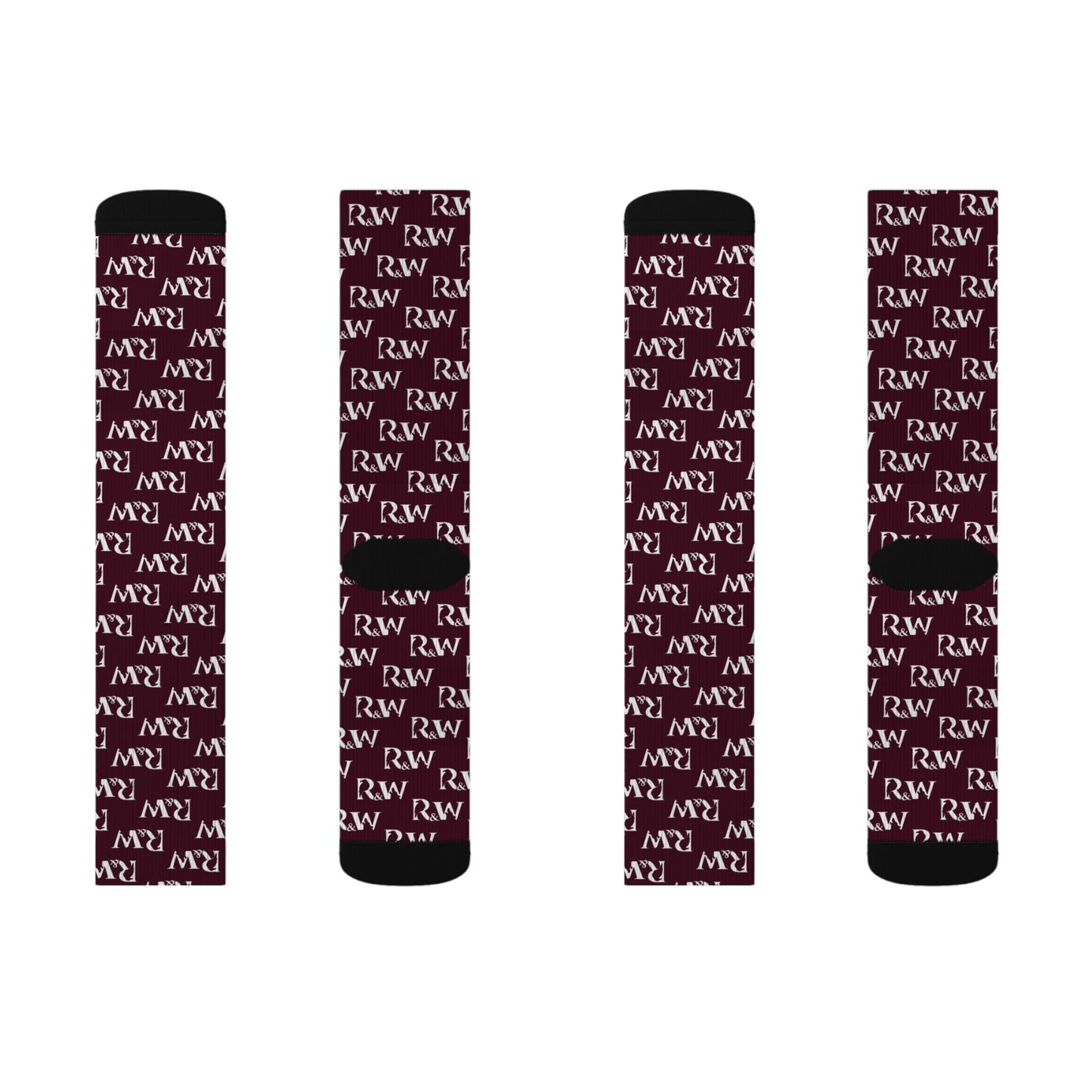 Monogram Pattern Socks — Vino Viejo Crew Socks