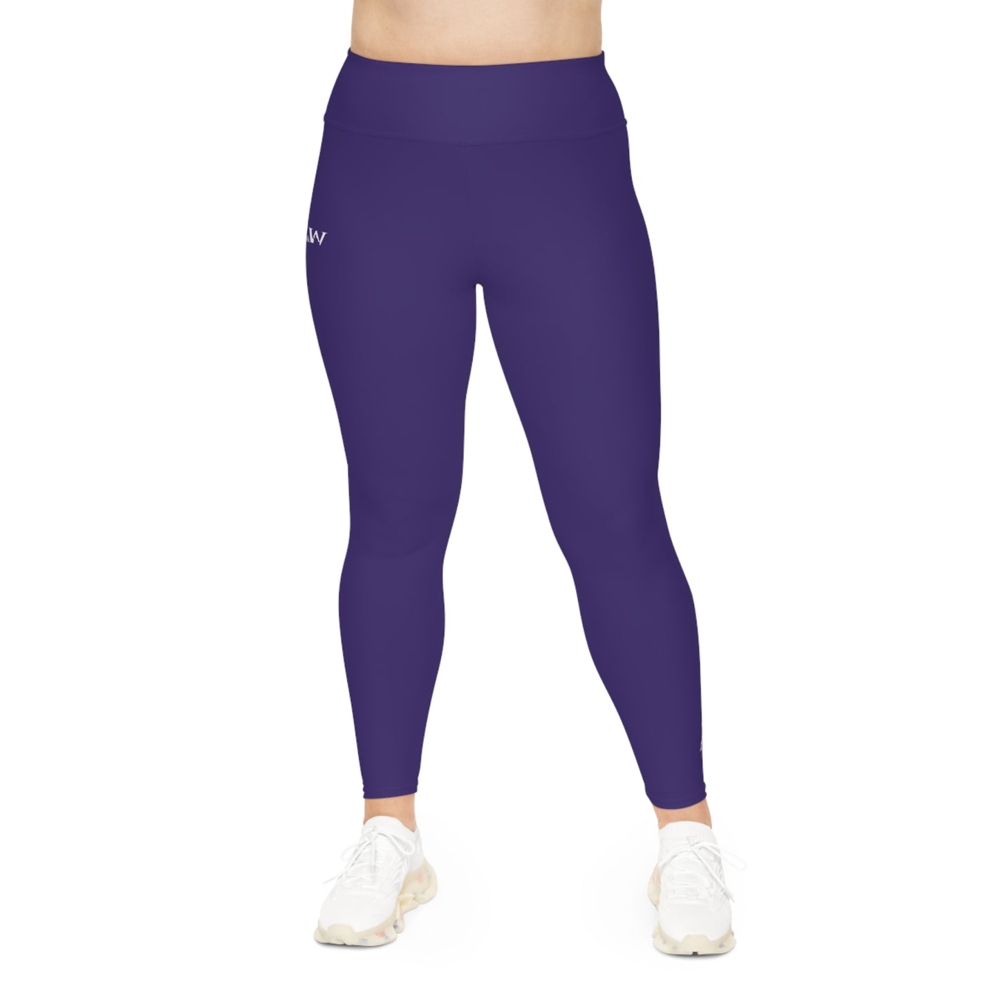 R&W Women's Plus Size Leggings — Minimalist Logo Raven