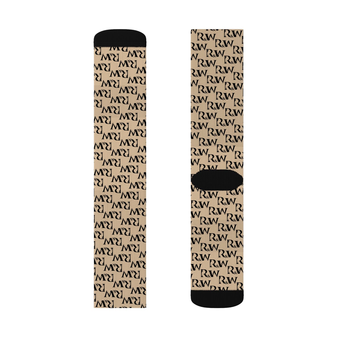 Monogram Pattern Socks — Dakar Dunes Crew Socks