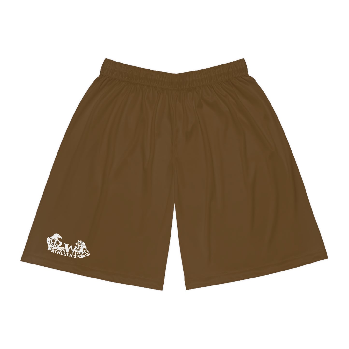 R&W Athletics Teamwork Logo Basketball Shorts—Maduro Marrón