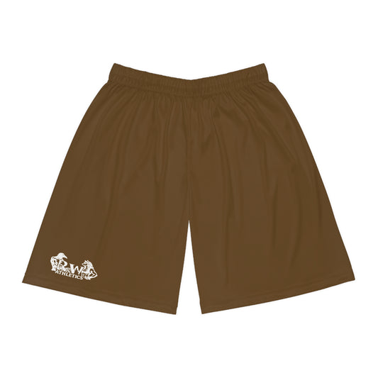 R&W Athletics Teamwork Logo Basketball Shorts—Maduro Marrón