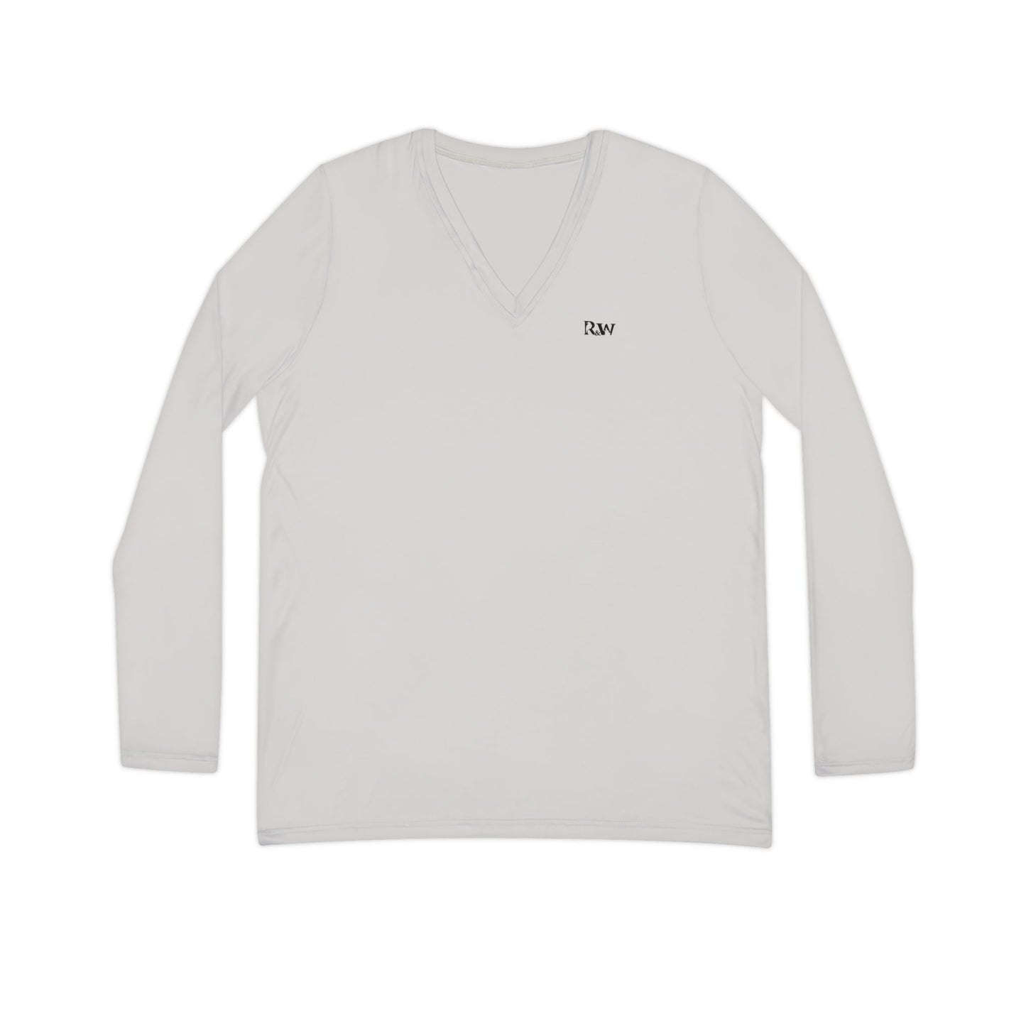 R&W Women's Minimalist V-Neck Long Sleeve Shirt - Wolf Grey