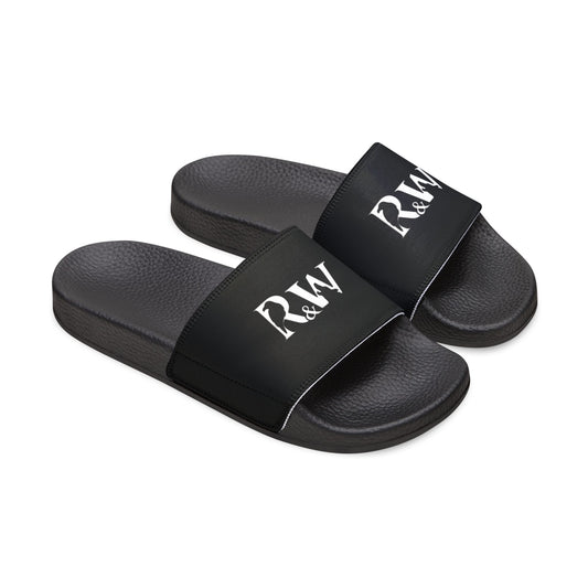 R&W Men's Slide Sandals — Tarmac Black Casual Pool & Beach Slides