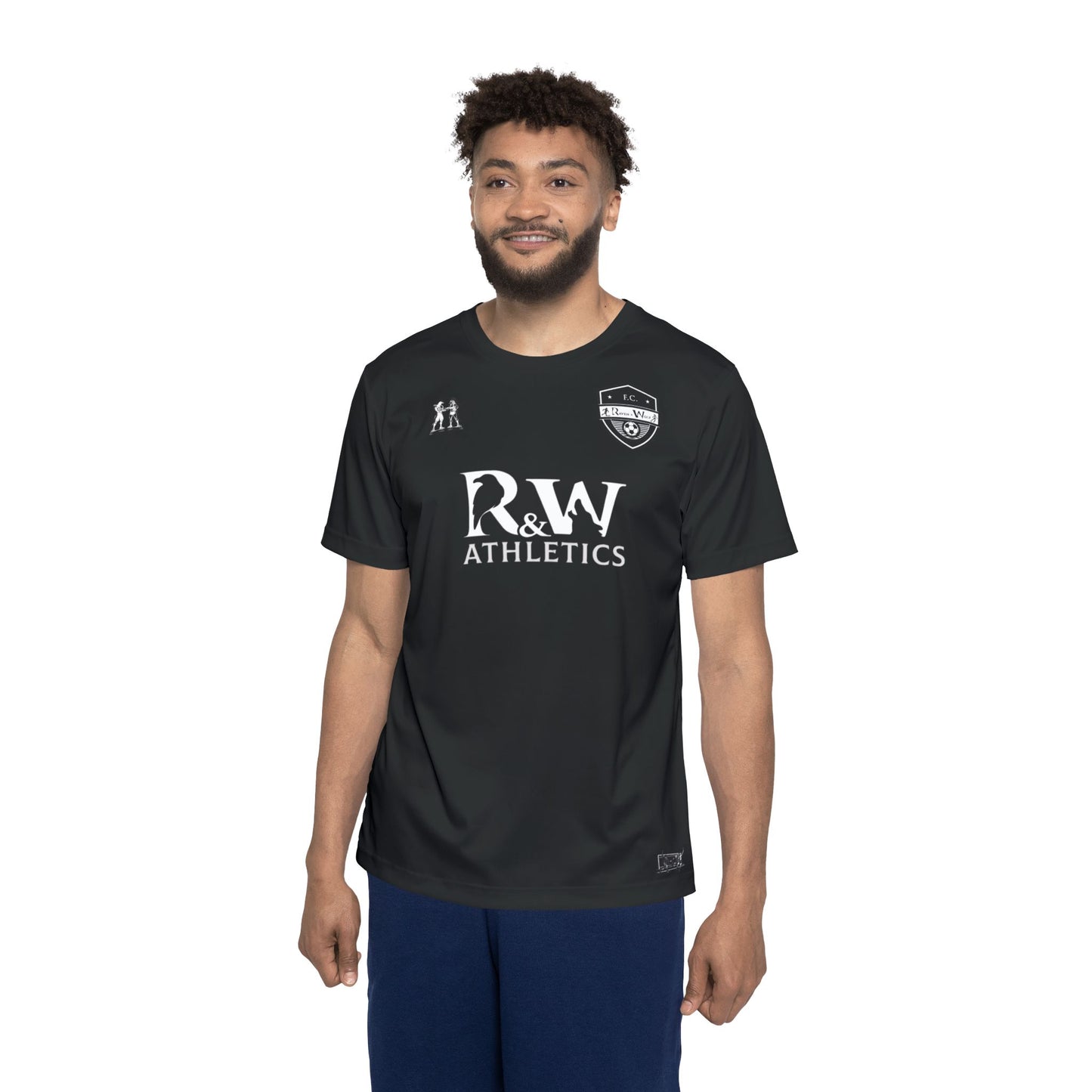 R&W Athletics "Kick Off" Football Shirt/Soccer Jersey - Tarmac Black