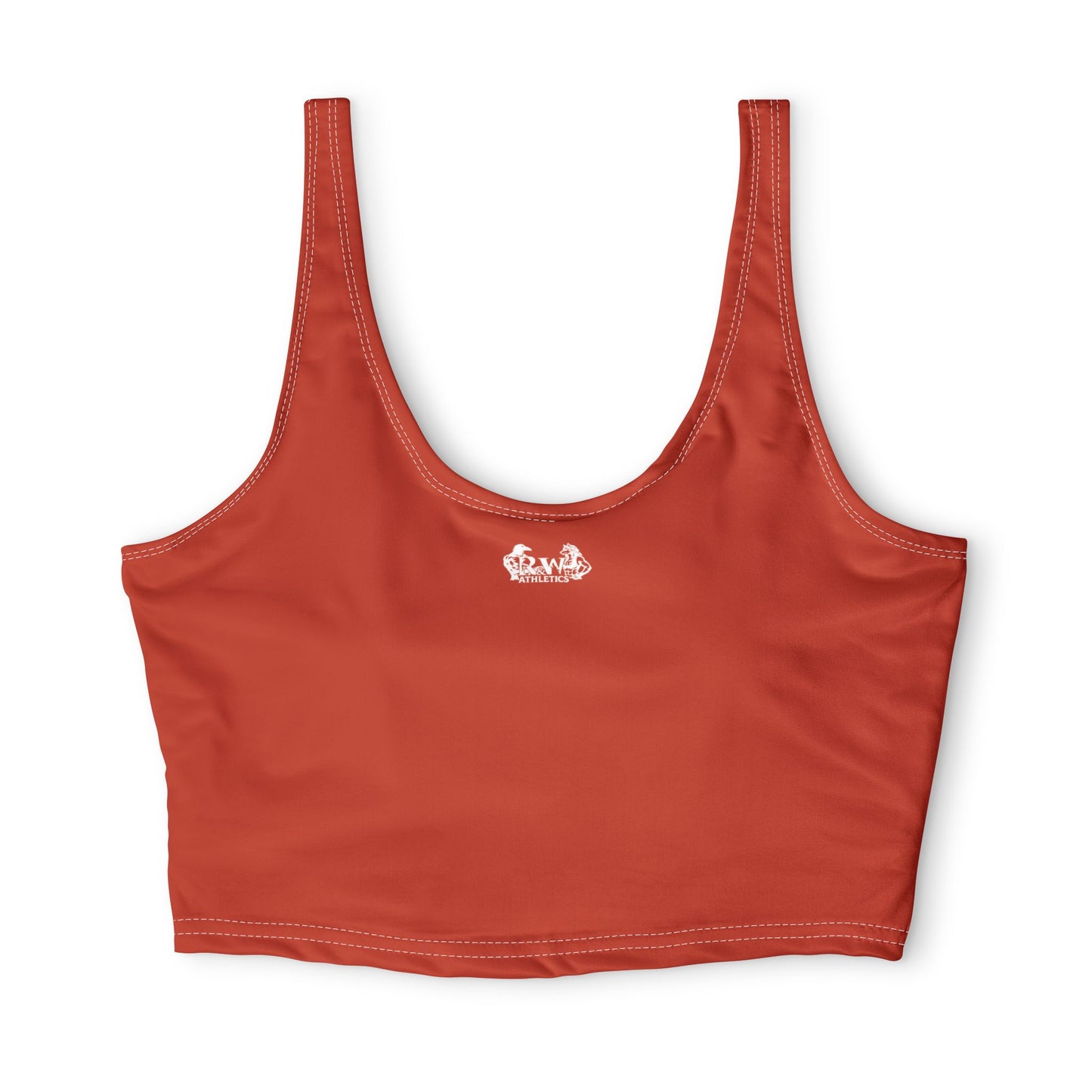 R&W Women's Monogram Sports Bra Athletic top — Rojo Rugiente II