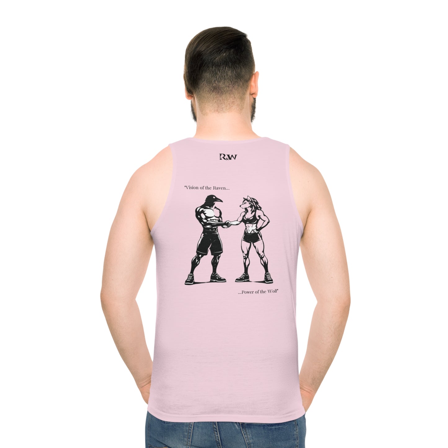 R&W Athletics "Origin Story" Comic-Style Fitness Tank Top — Performance Pink