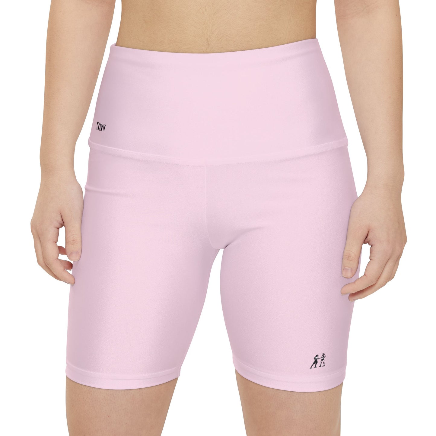 Women's Performance Pink High-Waist Workout Shorts — Minimal Fitness Biker Shorts