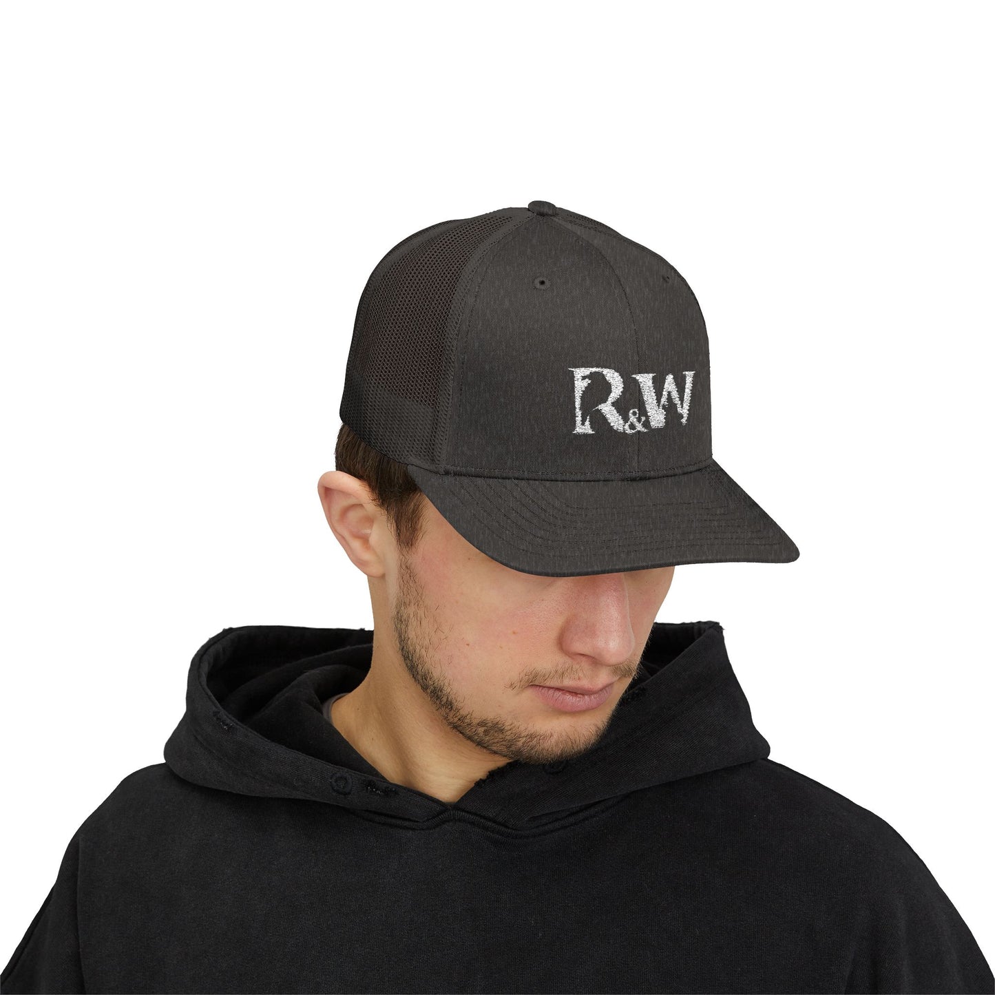 Copy of R&W Athletics Embroidered Mesh Trucker Cap — Vintage Snapback Mesh Hat