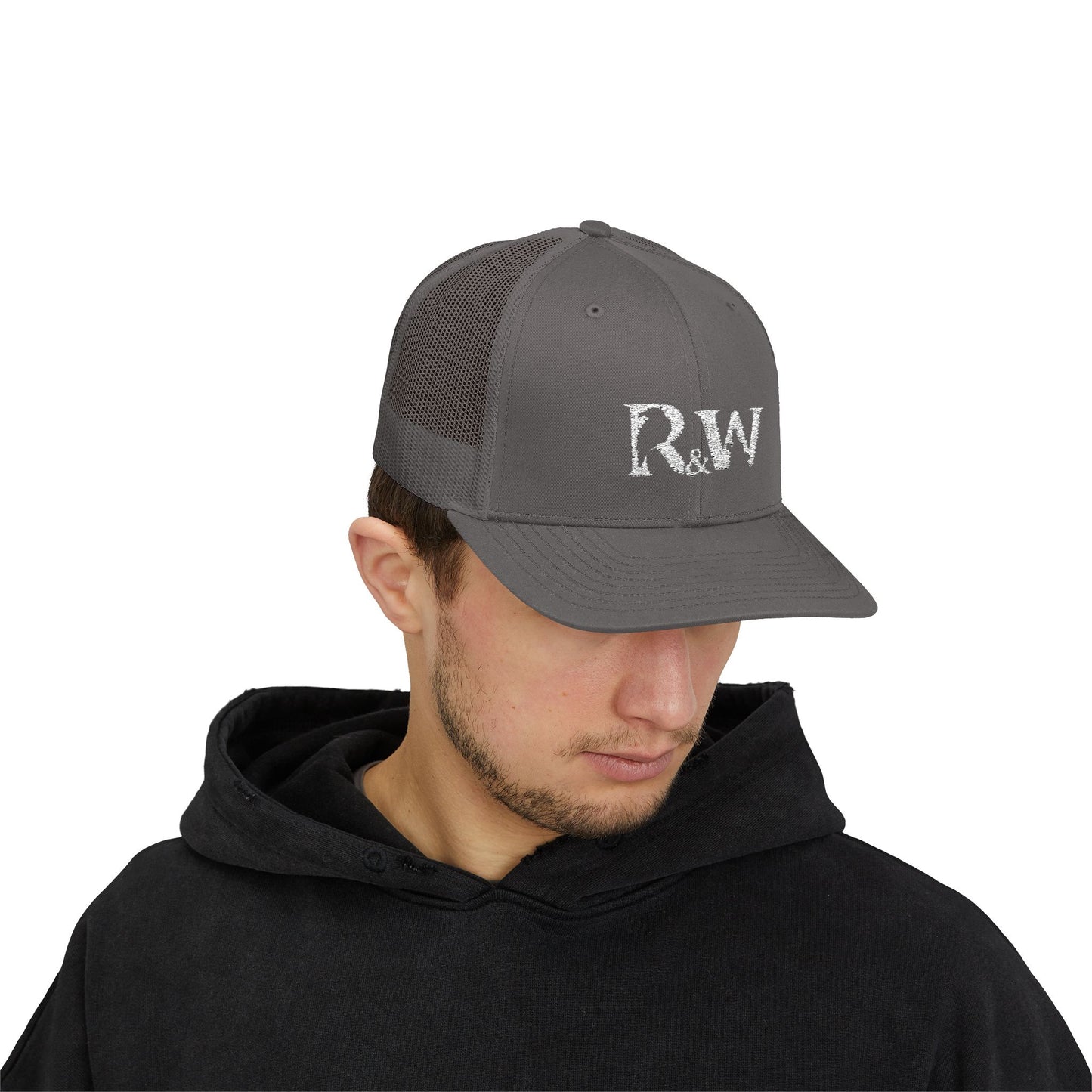 Copy of R&W Athletics Embroidered Mesh Trucker Cap — Vintage Snapback Mesh Hat