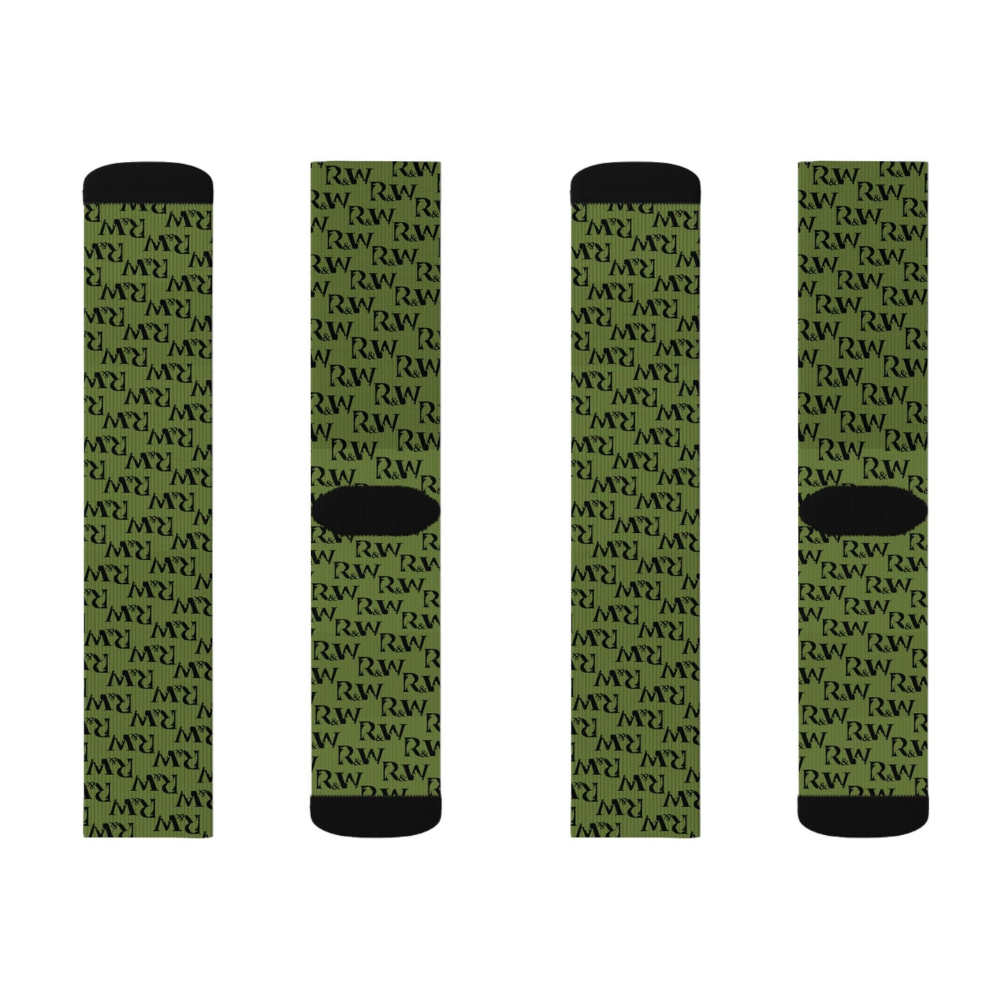 Monogram Pattern Socks — Tomillo Tranquilo Crew Socks