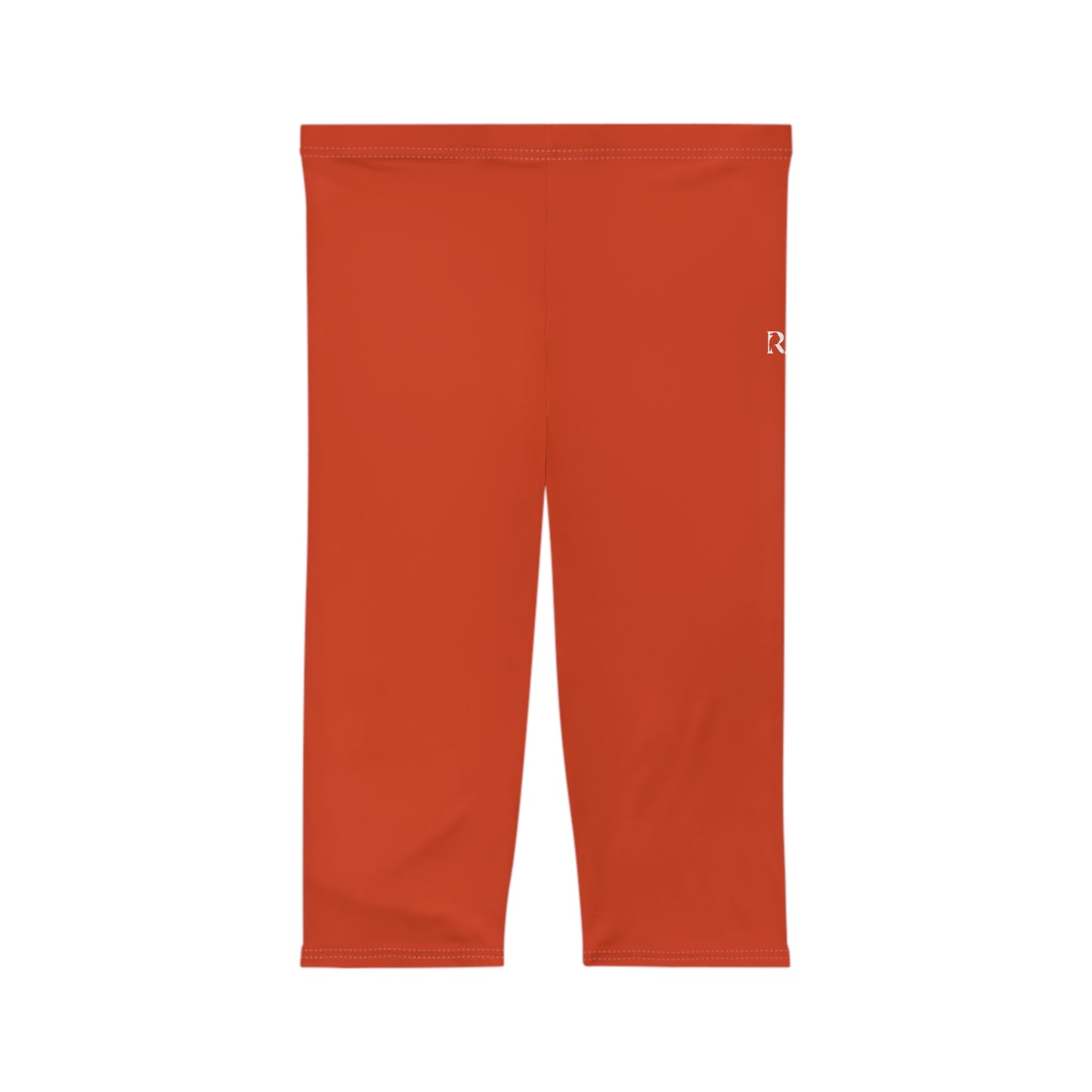 R&W Women's Capri Leggings — Minimalist Logo Rojo Rugiente II