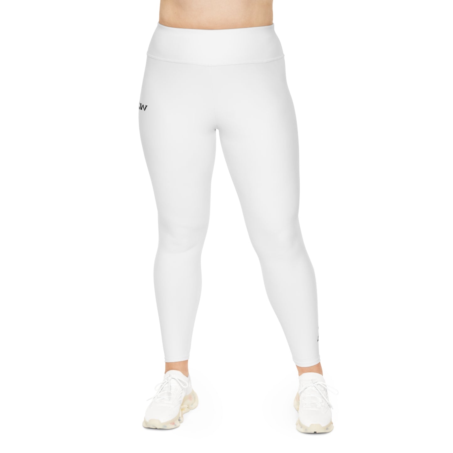 R&W Women's Plus Size Leggings — Minimalist Logo Panda