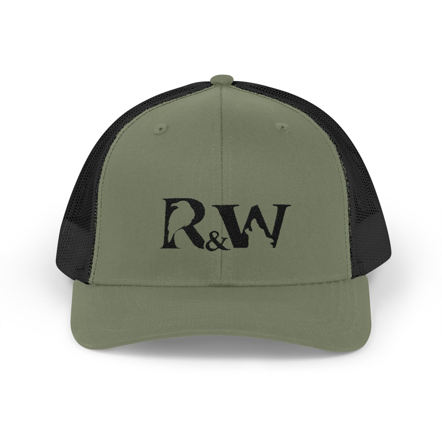 R&W Athletics Embroidered Mesh Trucker Cap — Vintage Snapback Mesh Hat