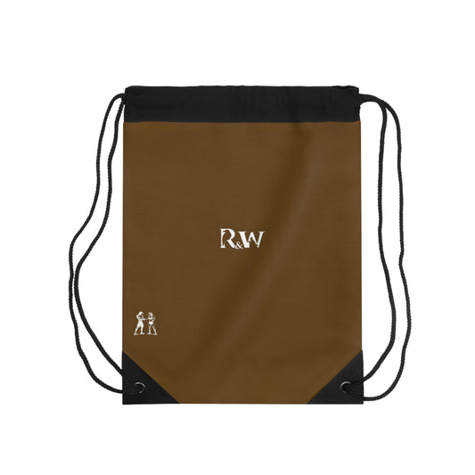 Monogram Drawstring Bag — Maduro Marrón Minimalist  Gym Sack