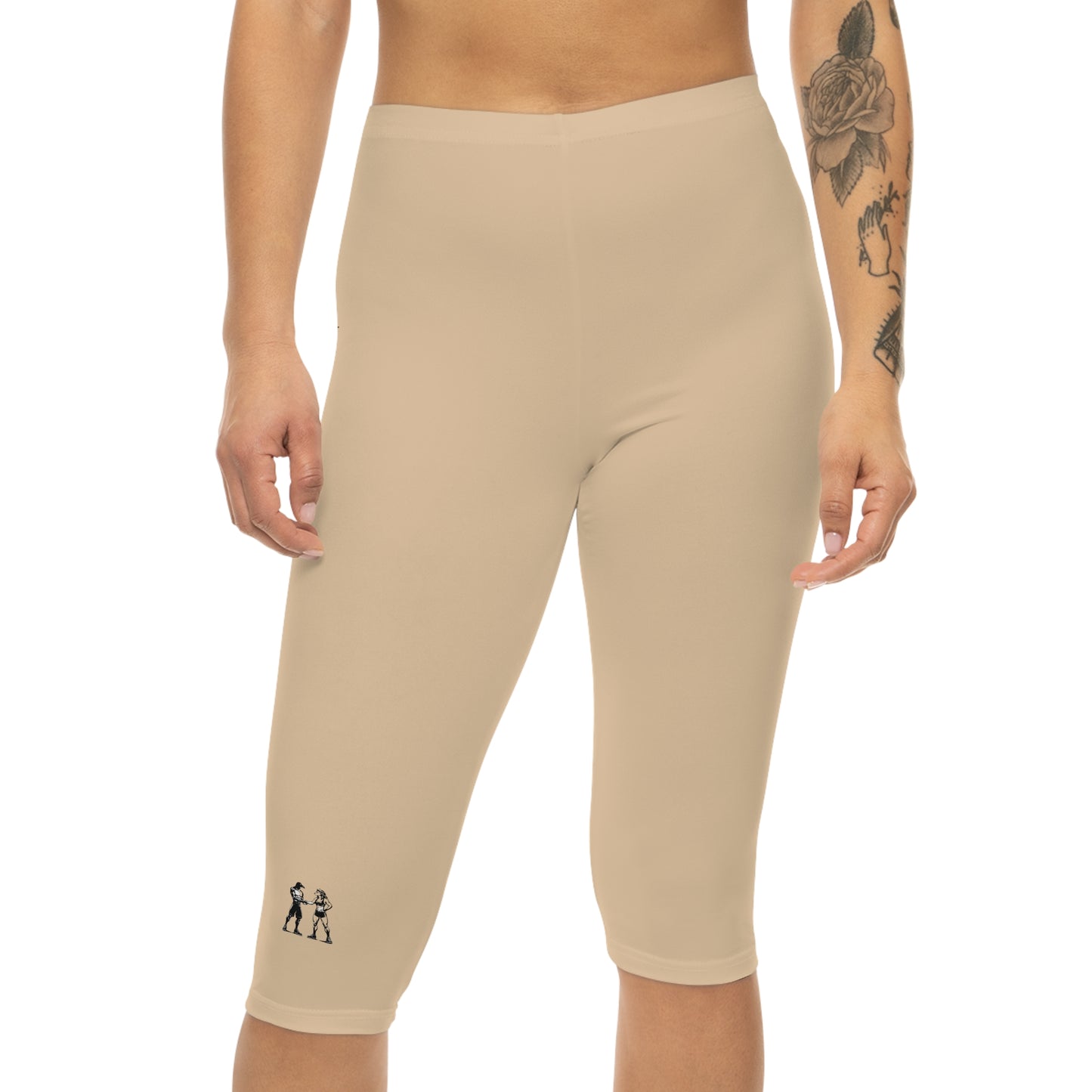 R&W Women's Capri Leggings — Minimalist Logo Dakar Dunes