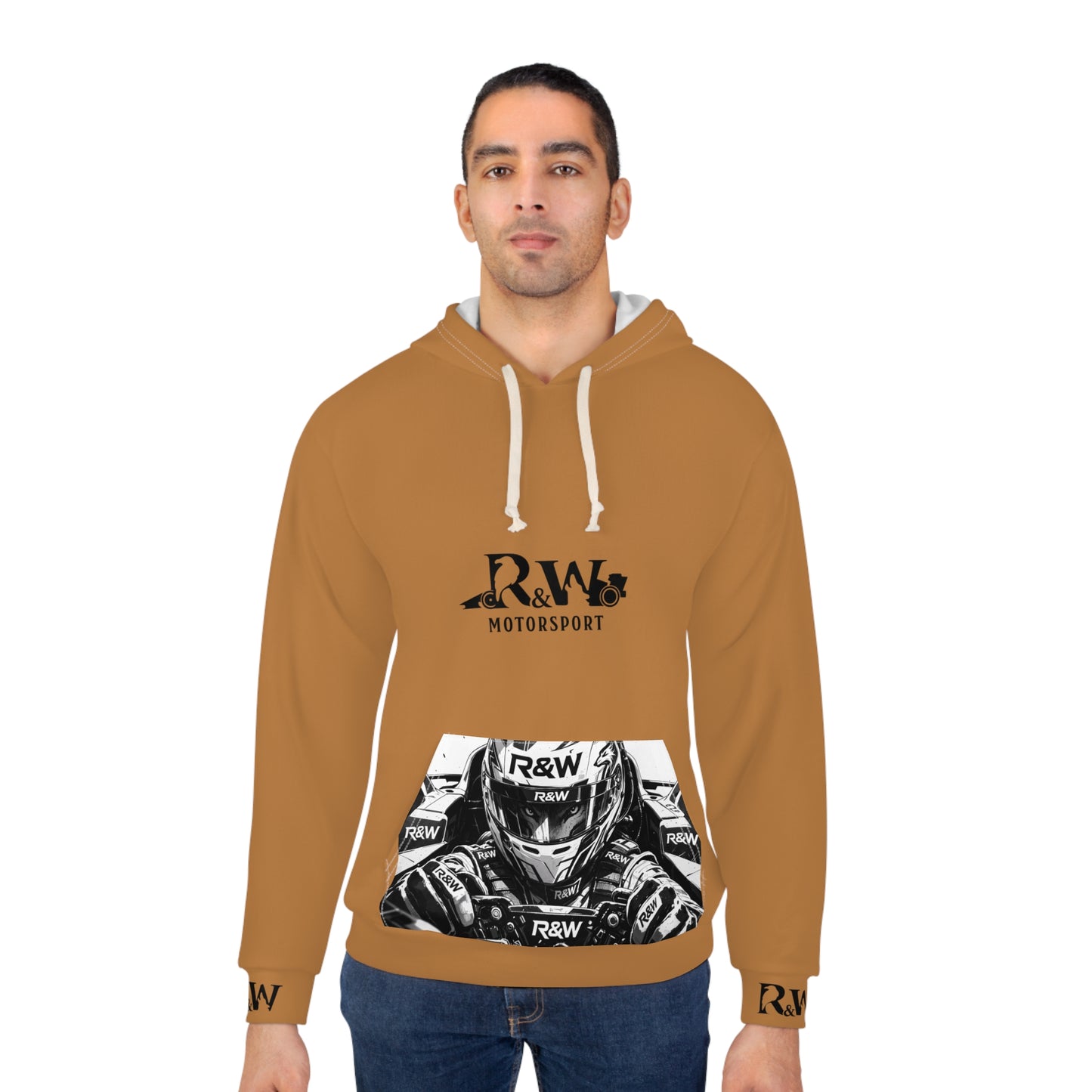 R&W Motorsport Hoodie — R&W 'Vision of the Raven, Power of the Wolf' Racing Pullover (Cuero Cómodo)