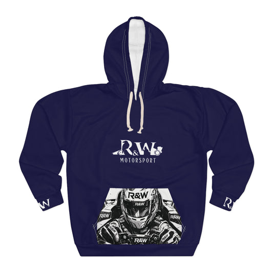 R&W Motorsport Hoodie — R&W 'Vision of the Raven, Power of the Wolf' Racing Pullover (Noble Navy)