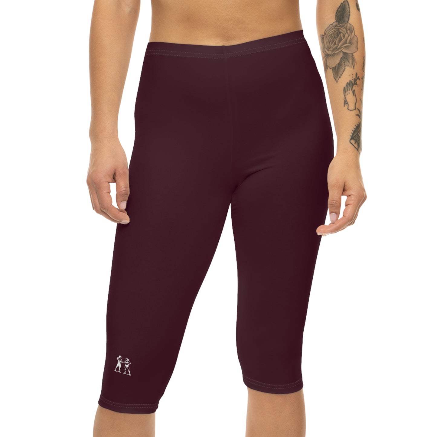 R&W Women's Capri Leggings — Minimalist Logo Vino Viejo