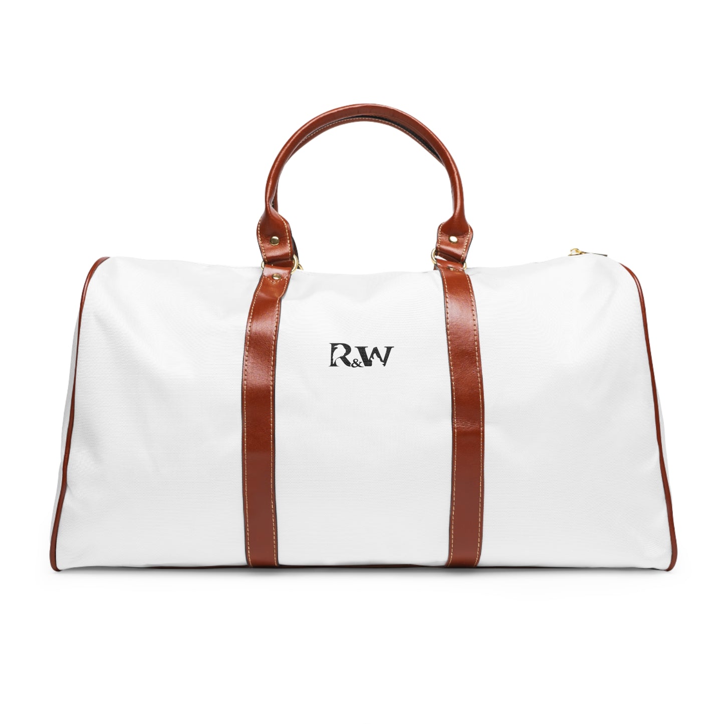 Monogram Waterproof Travel Duffle Bag – Panda with Brown Trim