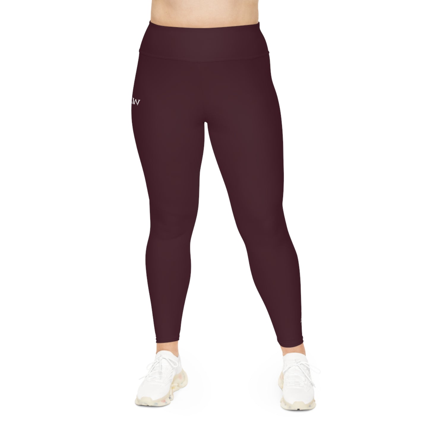 R&W Women's Plus Size Leggings — Minimalist Logo Vino Viejo