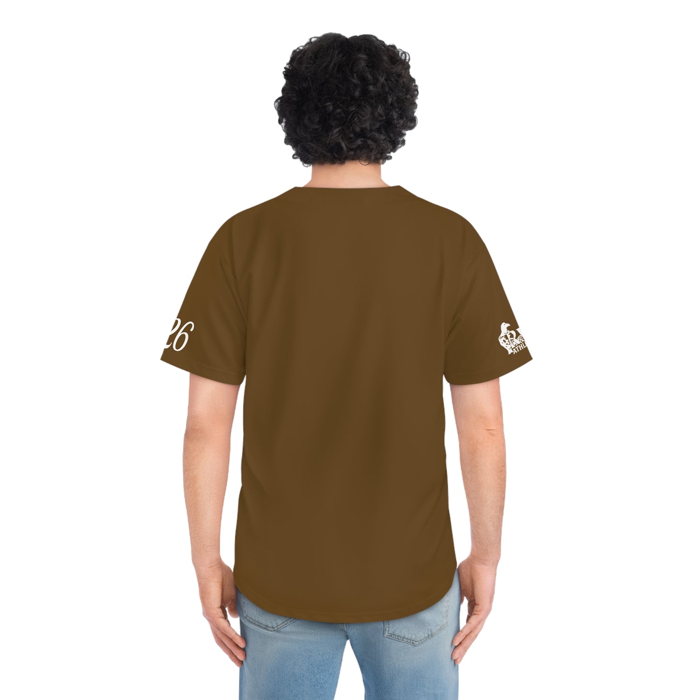 R&W Athletics Men's "Opening Day" Baseball Jersey — Maduro Marrón