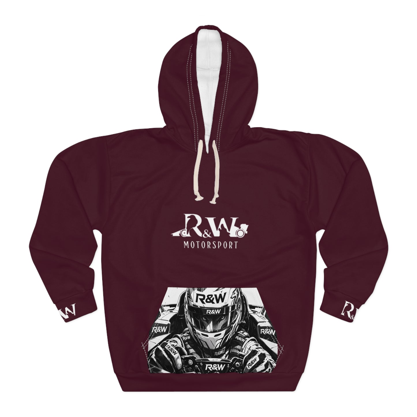 R&W Motorsport Hoodie — R&W 'Vision of the Raven, Power of the Wolf' Racing Pullover (Vino Viejo)