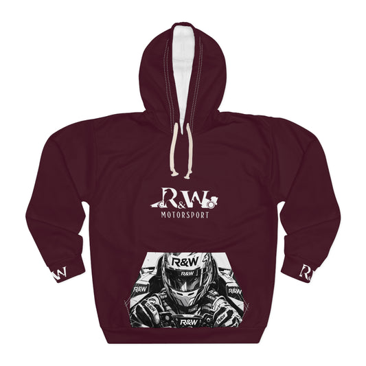 R&W Motorsport Hoodie — R&W 'Vision of the Raven, Power of the Wolf' Racing Pullover (Vino Viejo)