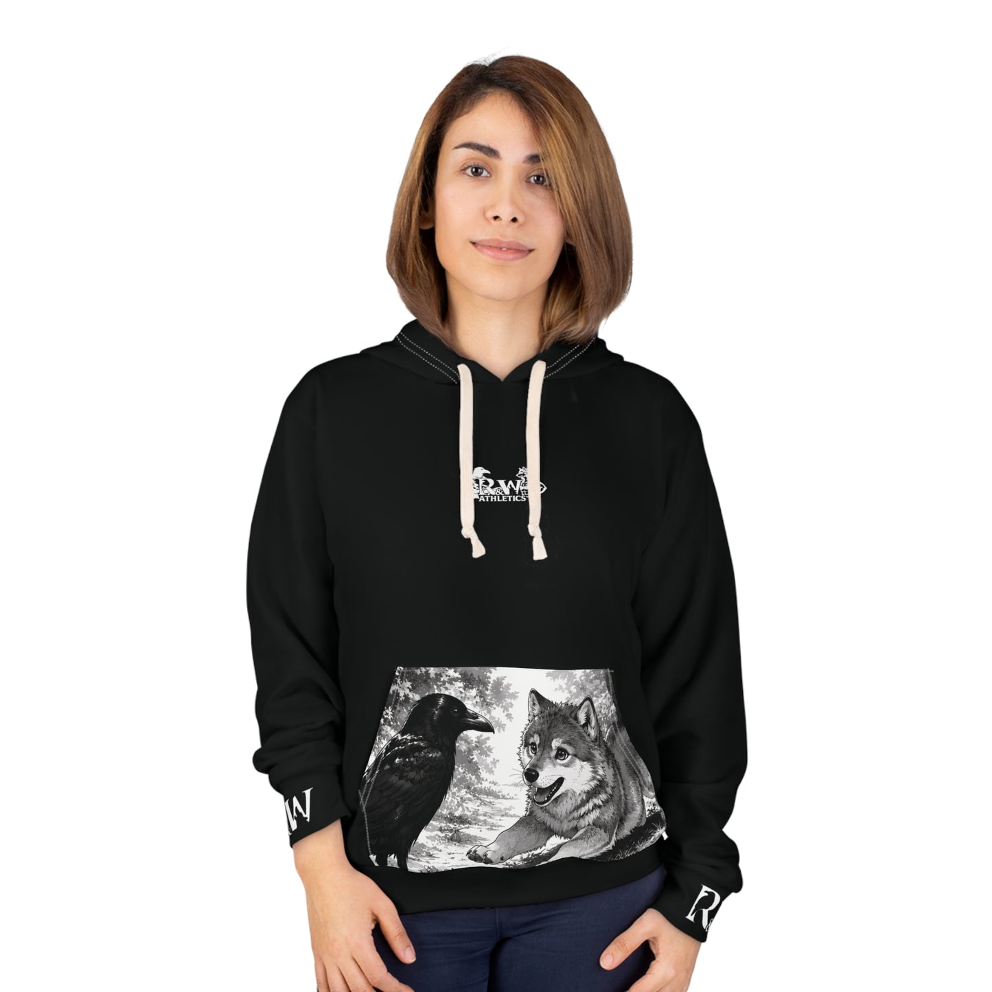 R&W Athletics Graphic Hoodie — "Origin Story" Tarmac Black Comic Panel Pullover