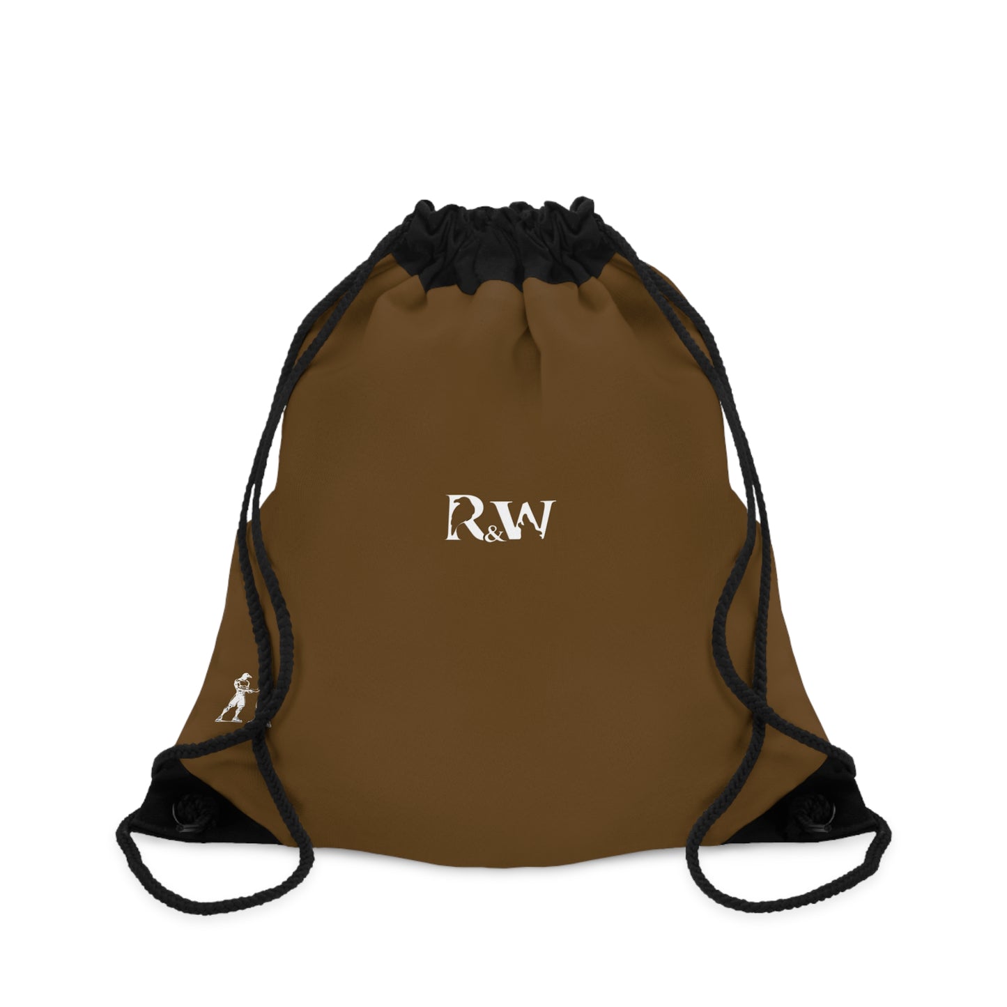 Monogram Drawstring Bag — Maduro Marrón Minimalist  Gym Sack