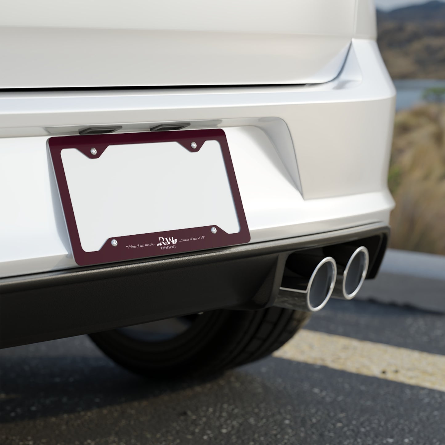 R&W Motorsport License Plate Frame — (Vino Viejo Finish)