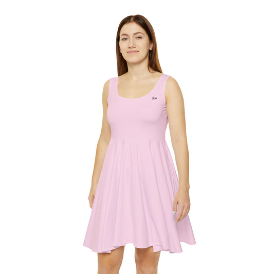 Performance Pink Women's Skater Dress — Classic Scoop Neck A-Line Summer Dress