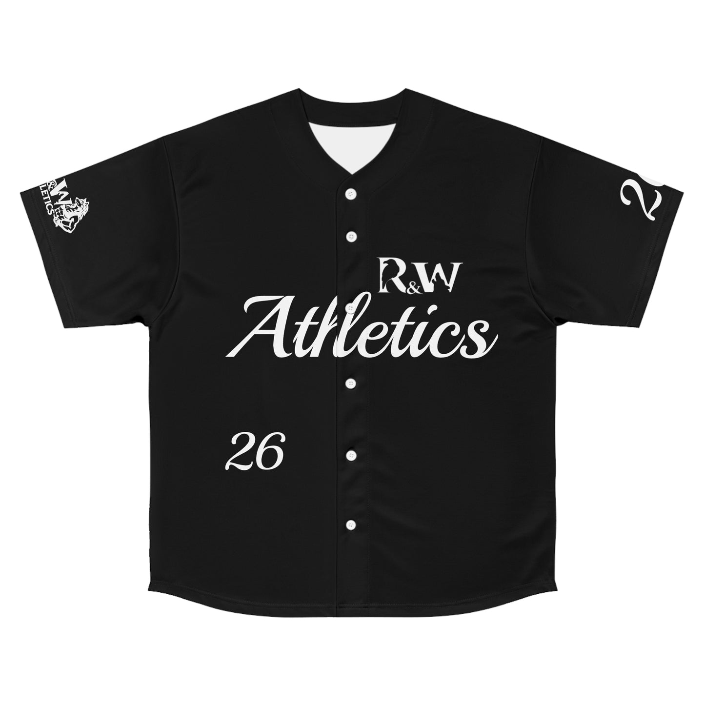 R&W Athletics Men's "Opening Day" Baseball Jersey — Asphalt Black