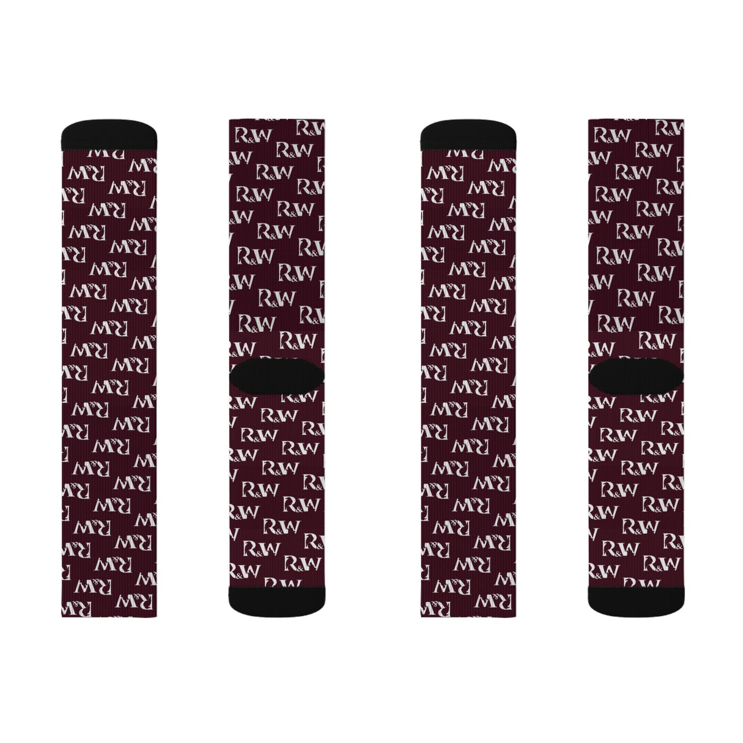 Monogram Pattern Socks — Vino Viejo Crew Socks