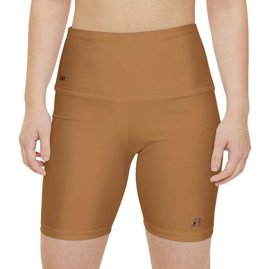 Women's Cuero Cómodo High-Waist Workout Shorts — Minimal Fitness Biker Shorts