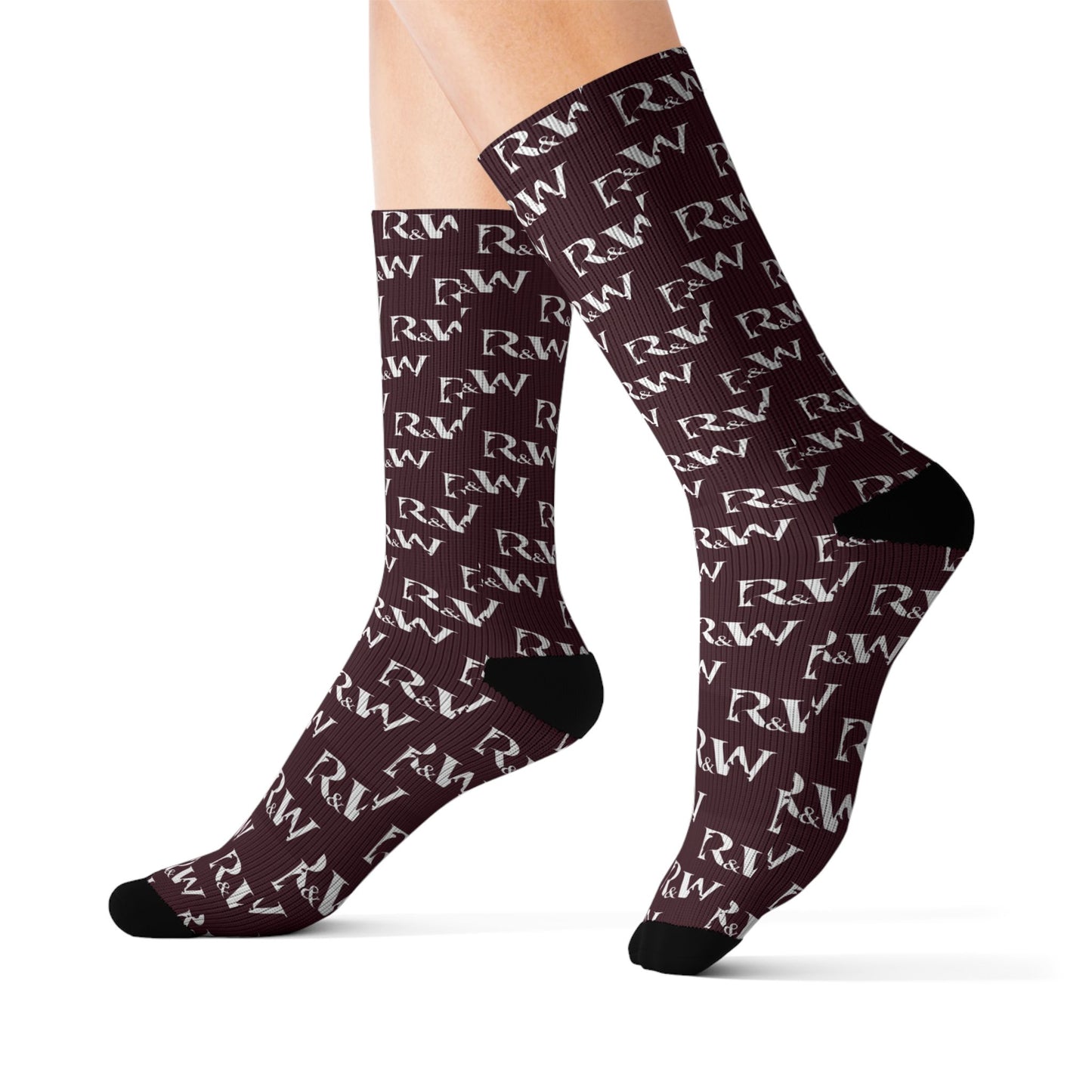 Monogram Pattern Socks — Vino Viejo Crew Socks