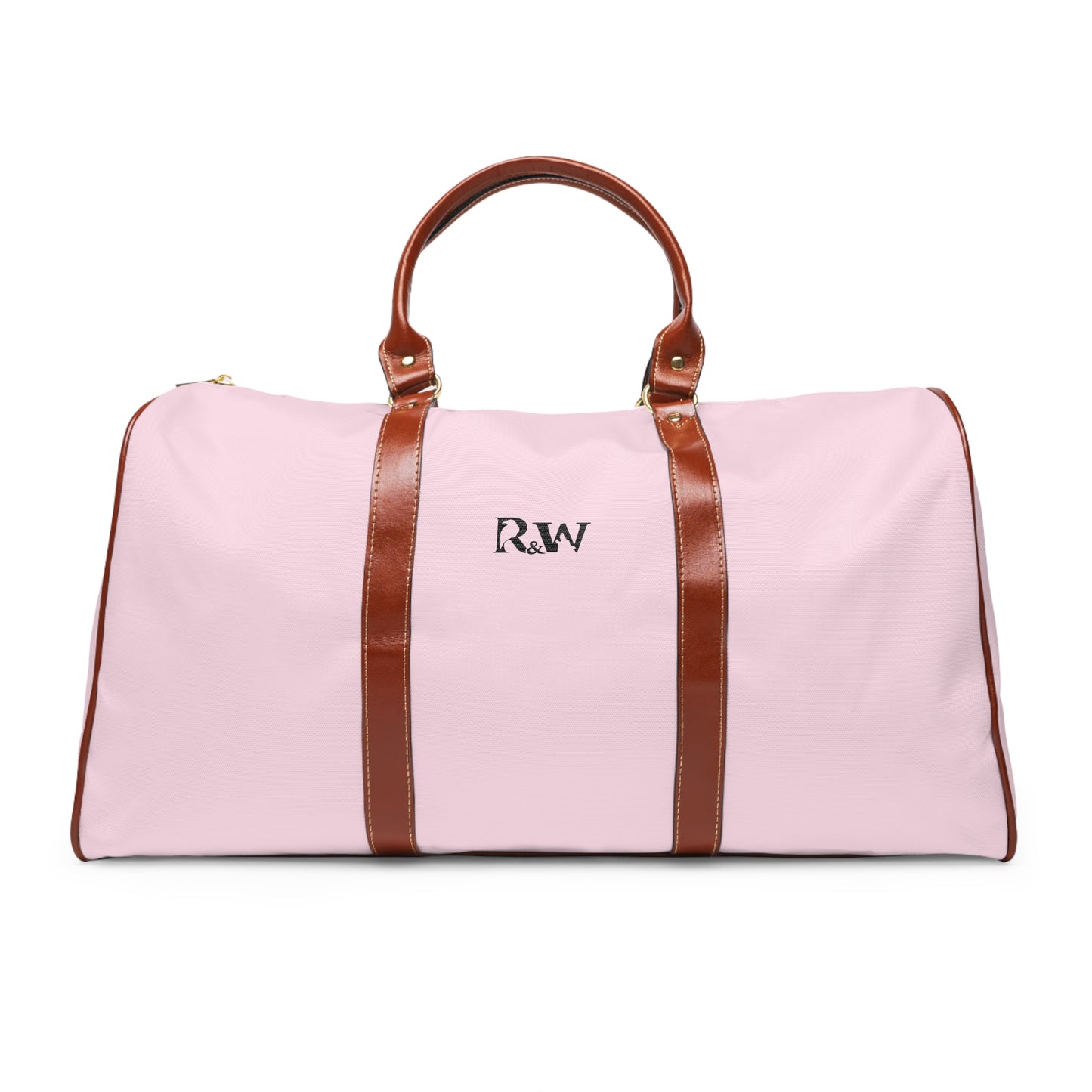 Monogram Waterproof Travel Duffle Bag – Performance Pink with Brown Trim