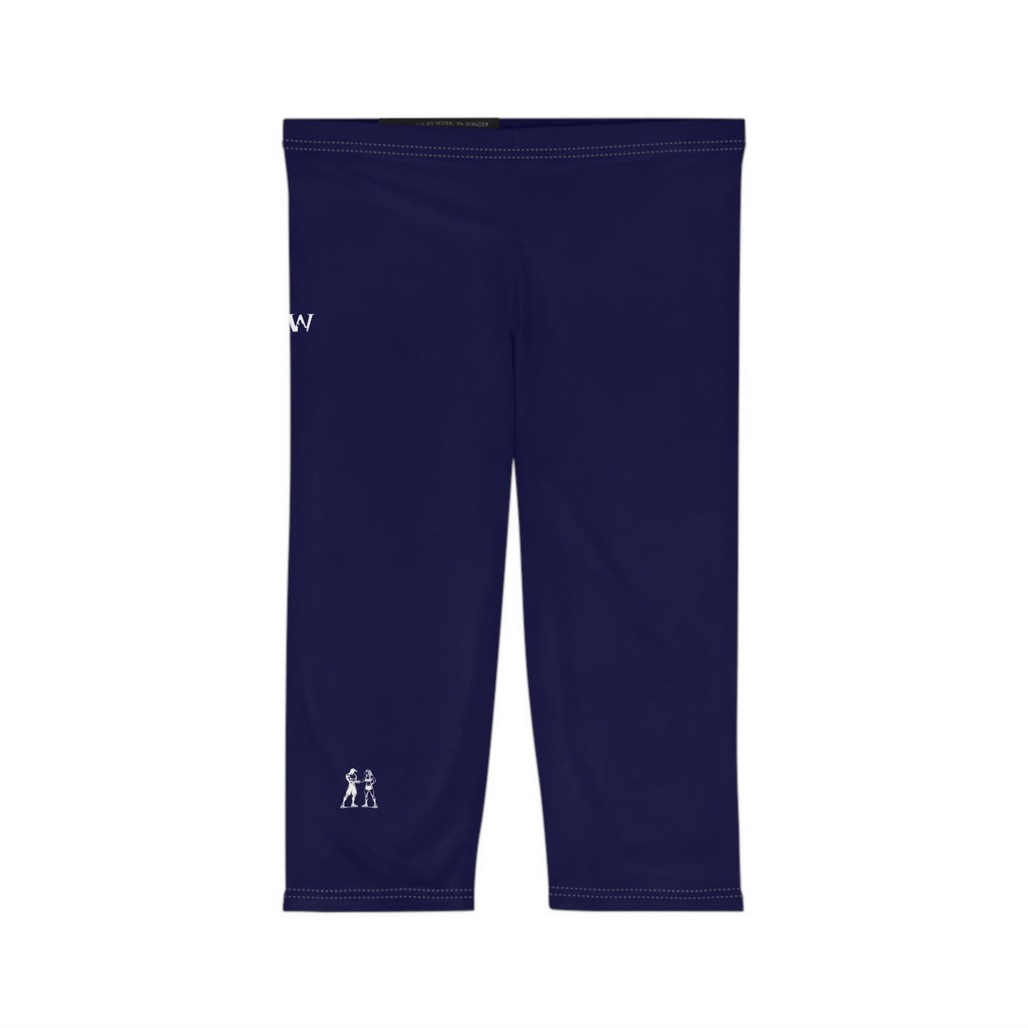 R&W Women's Capri Leggings — Minimalist Logo Noble Navy