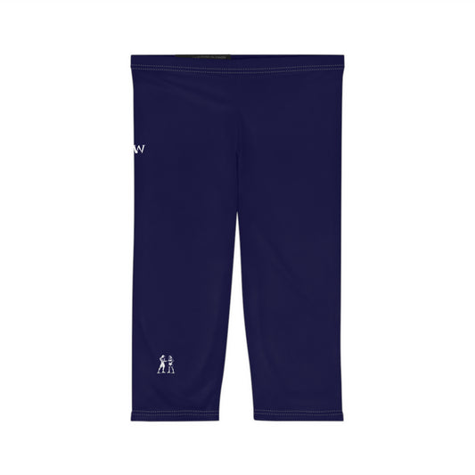 R&W Women's Capri Leggings — Minimalist Logo Noble Navy