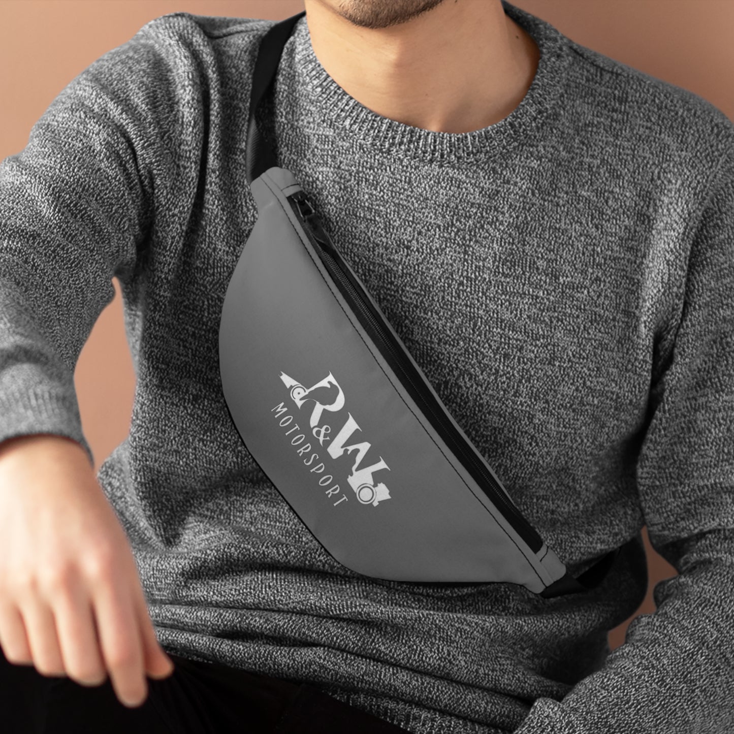 Motorsport Fanny Pack — "Asphalt Grey"