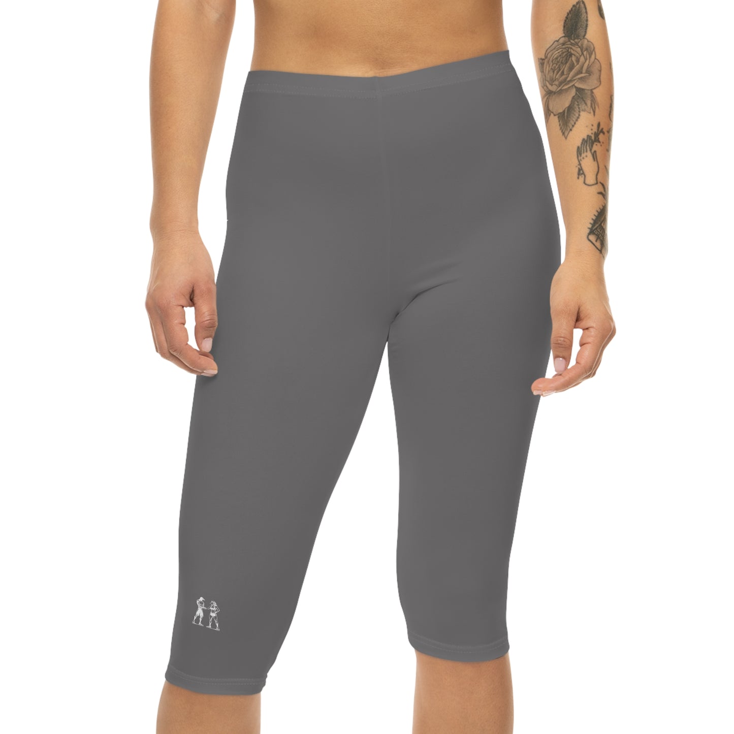 R&W Women's Capri Leggings — Minimalist Logo Asphalt Grey