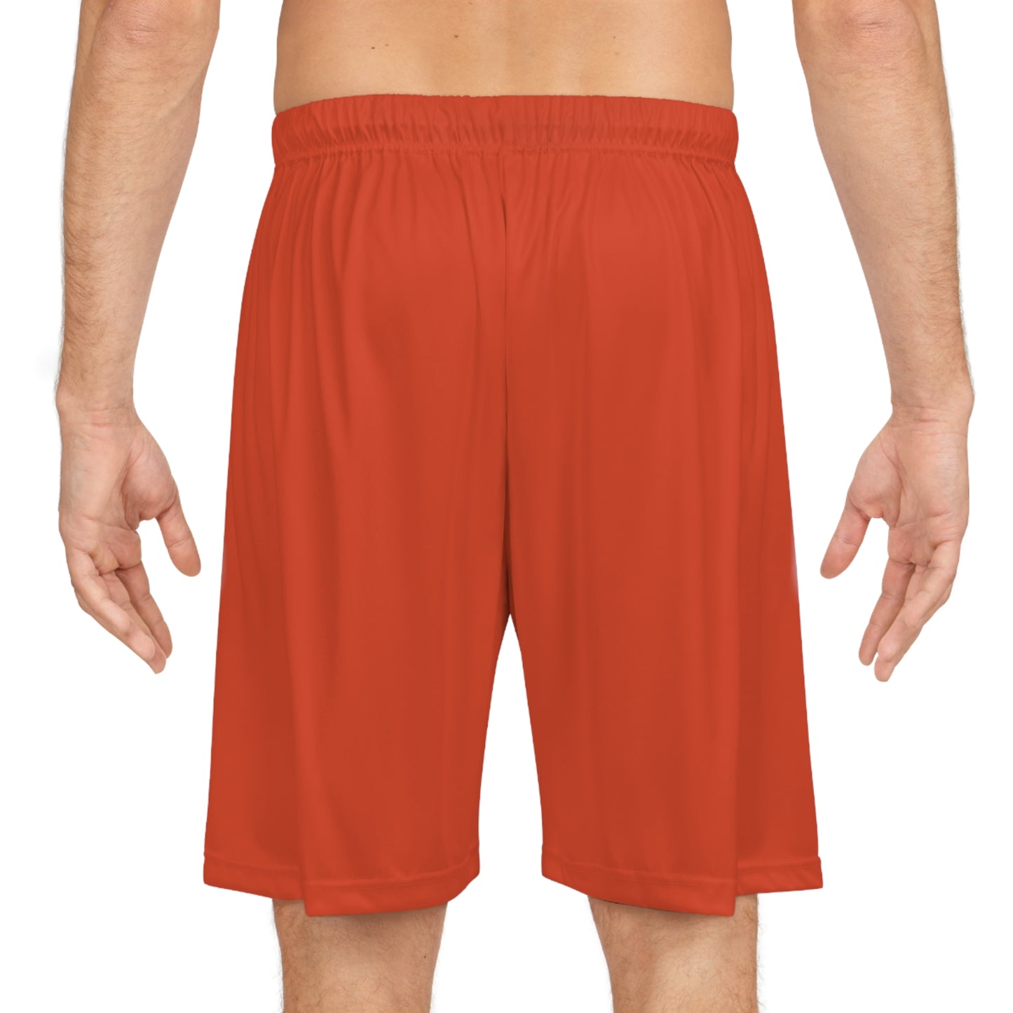 R&W Athletics Teamwork Logo Basketball Shorts—Rojo Rugiente II
