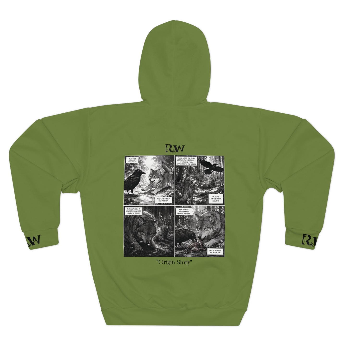 R&W Athletics Graphic Hoodie — "Origin Story" Tomillo Tranquilo Comic Panel Pullover