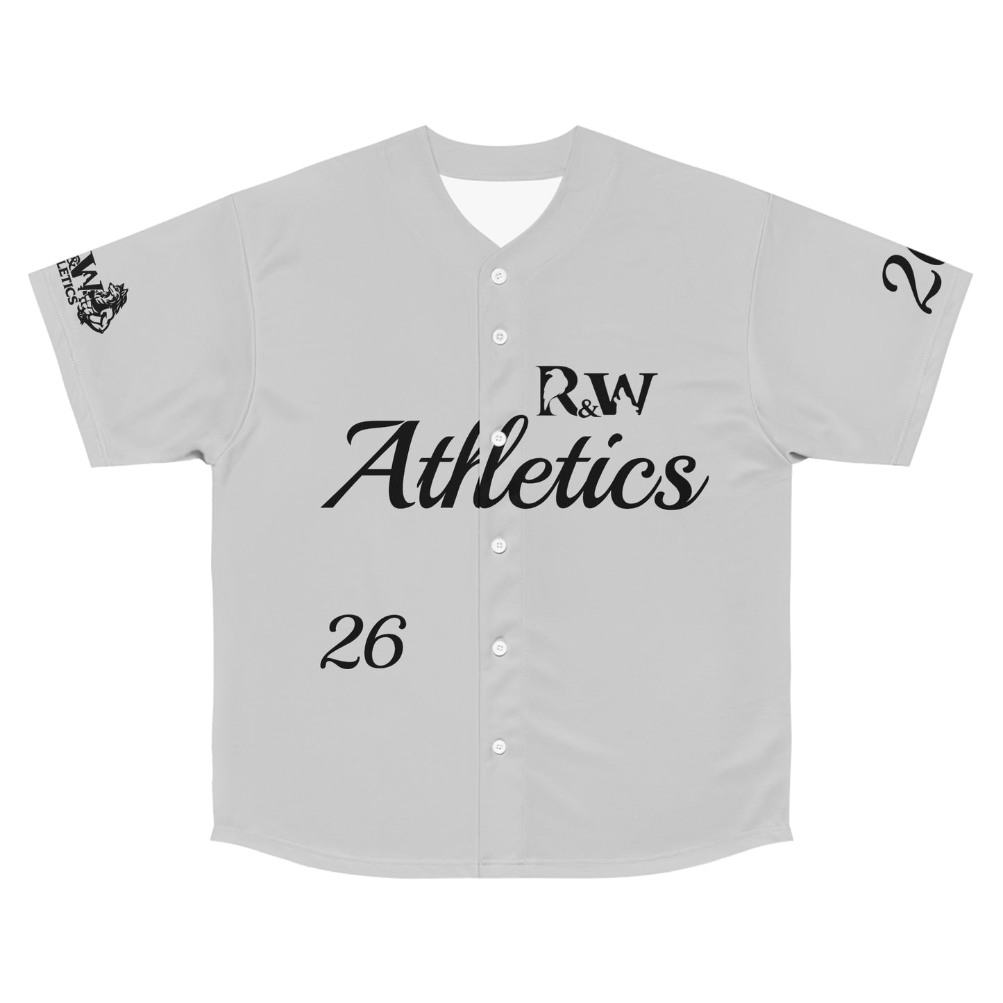 R&W Athletics Men's "Opening Day" Baseball Jersey — Wolf Grey