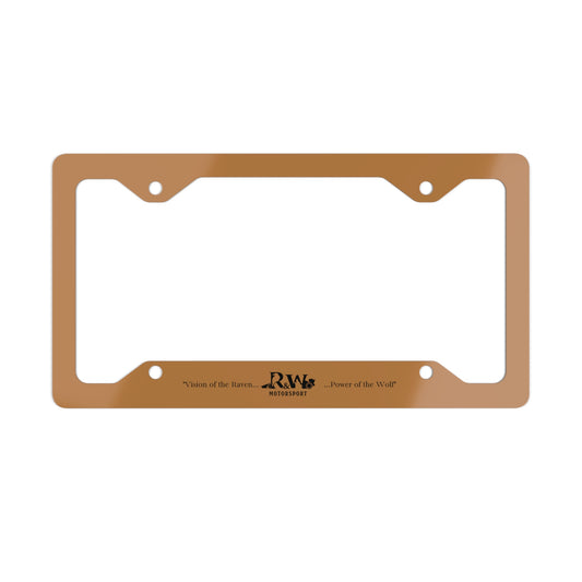 R&W Motorsport License Plate Frame — (Cuero Cómodo Finish)