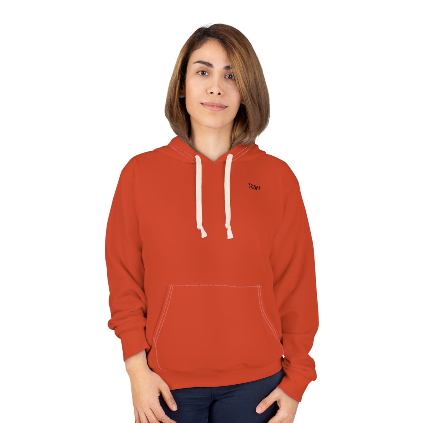 R&W Athletics Minimalist Logo Hoodie (Rojo Rugiente I)