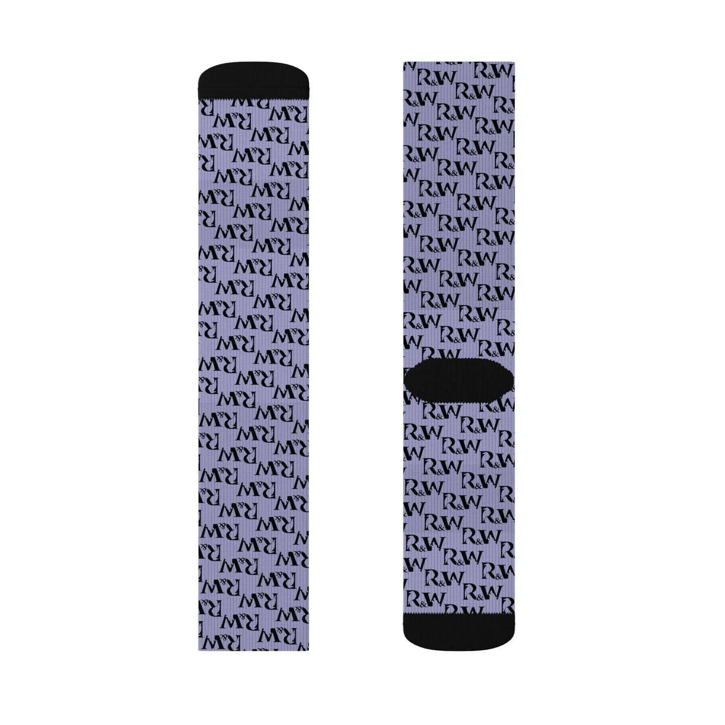 Monogram Pattern Socks — Amore II Crew Socks