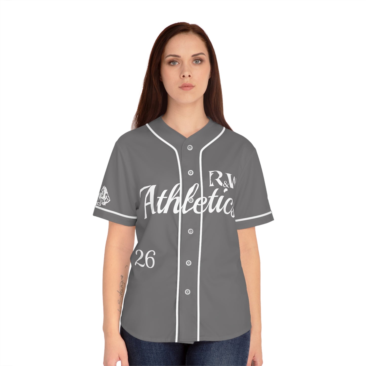 R&W Women's "Opening Day" Baseball Jersey — Asphalt Grey
