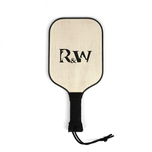 Monogram Pickleball Paddles Set – Personalized R&W Wooden Kit with Balls