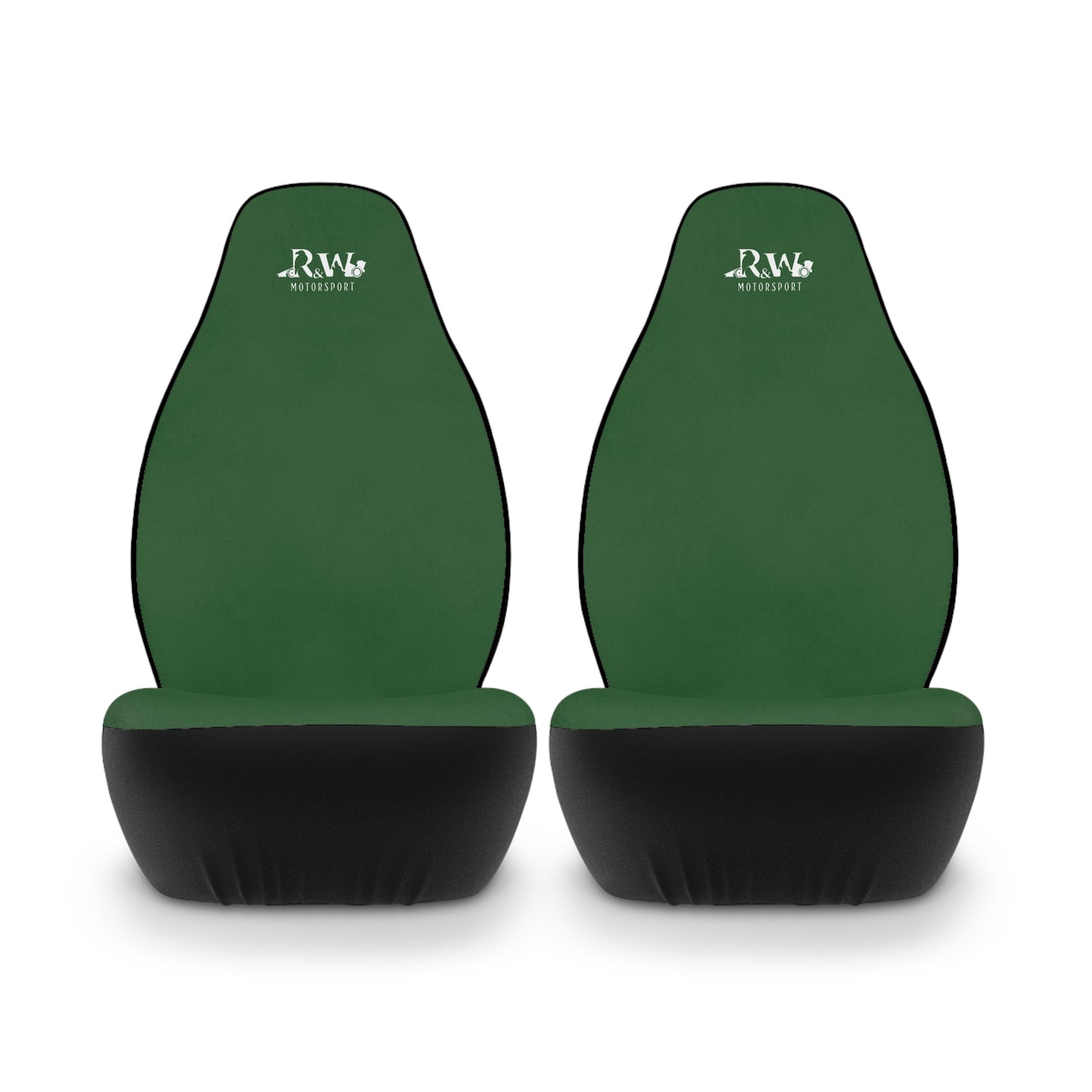 R&W Motorsport Car Seat Covers — Universal Front Seat Protectors Verde Valiosa