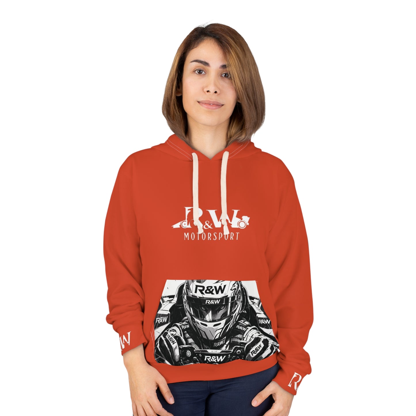 R&W Motorsport Hoodie — R&W 'Vision of the Raven, Power of the Wolf' Racing Pullover (Rojo Rugiente II)